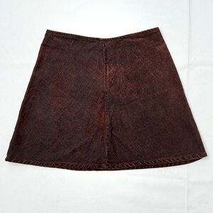 Y2K Brown Corduroy Mini Skirt